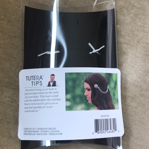 🌈Silver, Crystal Rhinestone Swag Comb💎 - Picture 6 of 8